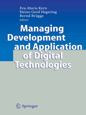 cover image of Managing Development and Application of Digital Technologies